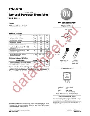 PN2907ARLRAG datasheet  